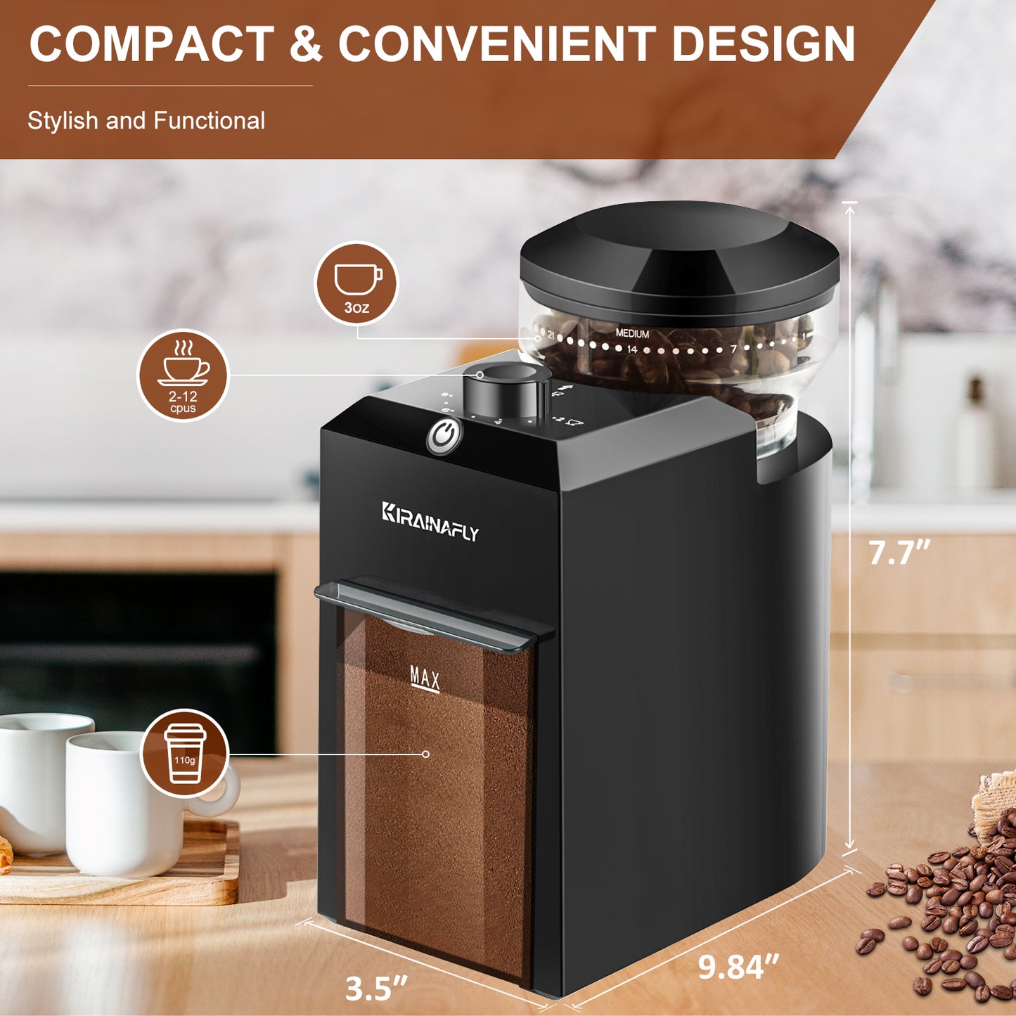Automatic Burr Mill Coffee Grinder