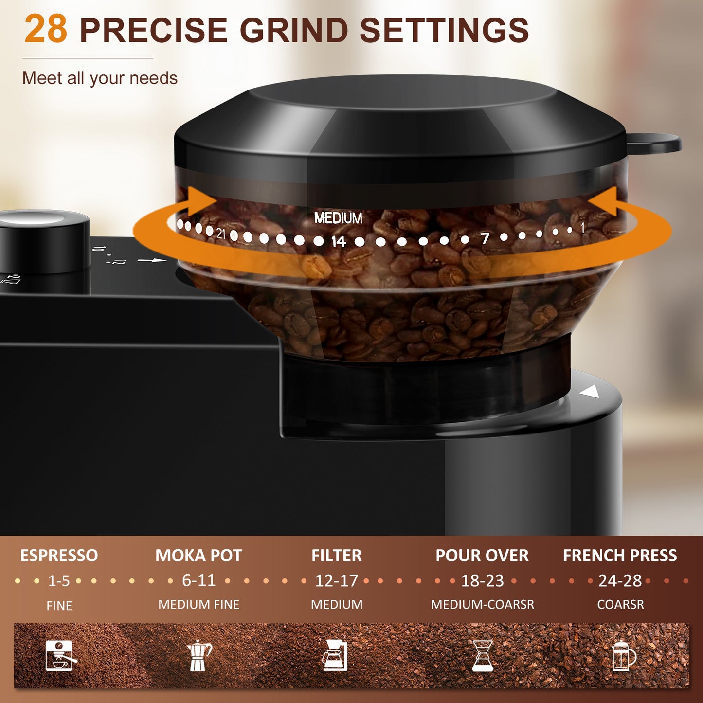 Automatic Burr Mill Coffee Grinder
